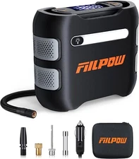 FIILPOW Air Compressor Tire Inflator Portable Air Pump for Car Tires 12V DC Auto