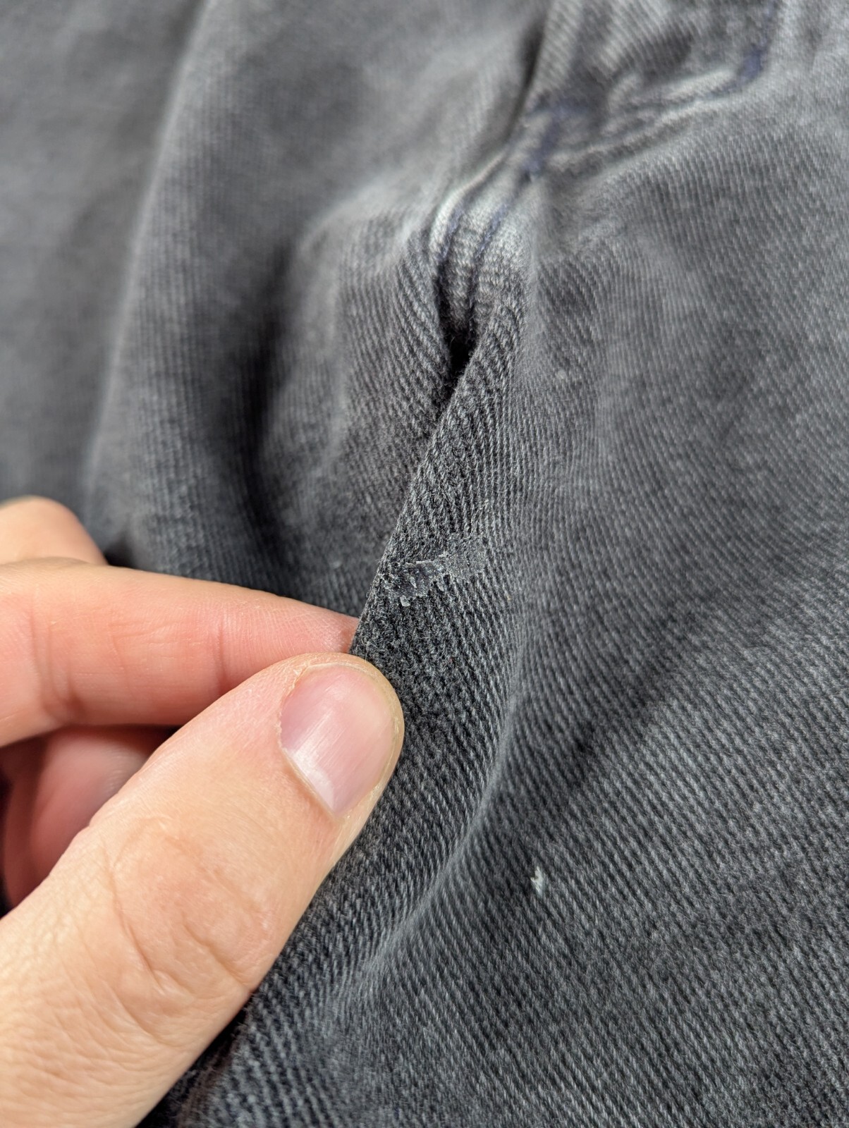 Tommy Hilfiger Jeans Mens 36x30 Black Denim Baggy Flag Patch Freedom VTG 34x28 thumbnail 7