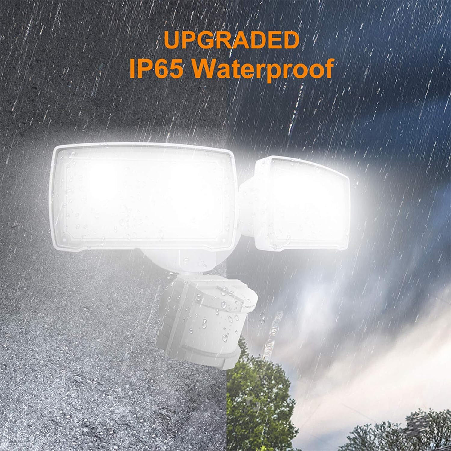 LED Security Wall Lamp 4000LM Dusk to Dawn Light Sensor Outdoor IP65 Waterproof