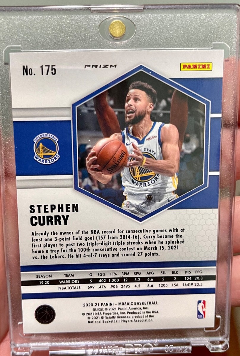 2020-2021 Steph Curry Ultra-Rare Mosaic Genesis Prizm #175 2020-2021 Steph Curry Ultra-Rare Mosaic Genesis Prizm #175