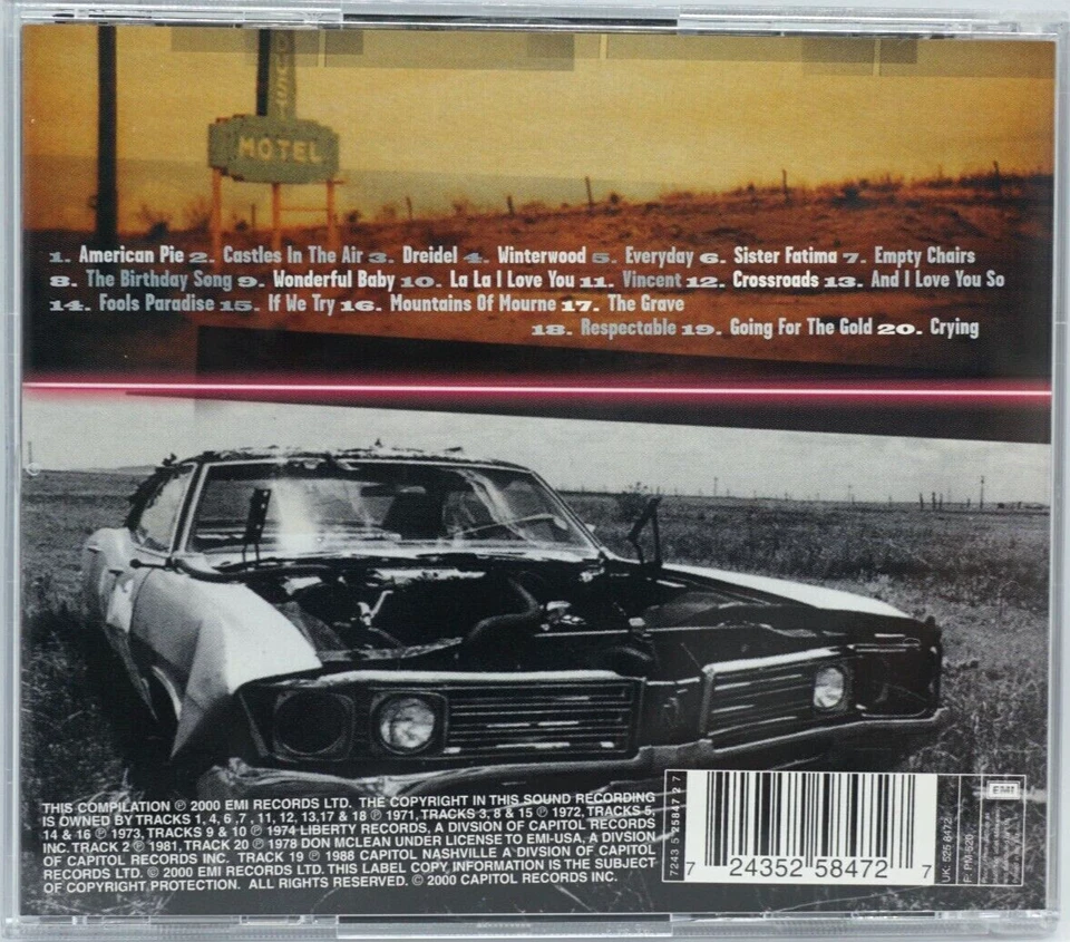 Don McLean : American Pie (The Greatest Hits) CD Album  - Vincent  - Image 2 of 3