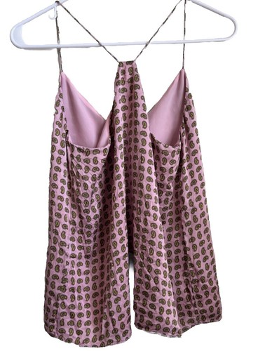 Brooks Brothers Red Fleece Top Womens Pink Paisley Silk lined Camisole Tank Top - Picture 3 of 9