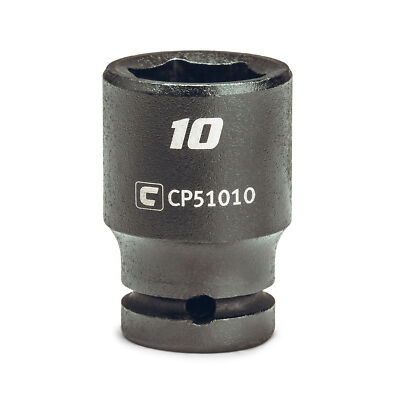 Capri Tools Shallow Impact Socket, 1/4 in. Drive, 6-Point, Metric 4 to 15 mm
