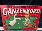 Vintage 1950's Ganzebord Board Game Original Box Jumbo Games Holland