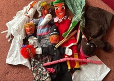 professional adult set Punch and Judy hand puppets