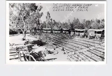 RPPC Real Photo Postcard CA California Buena Park Covered Wagon Camp Knott's Ber