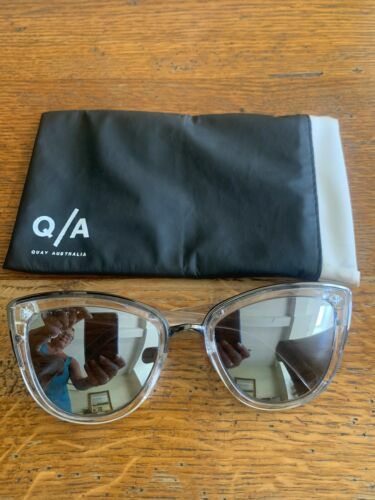 QUAY Private Eyes Silver/Violet Mirror Sunglasses Large Unisex QUAY - Private Eyes Silver/Violet Mirror – Blond Genius main image 4