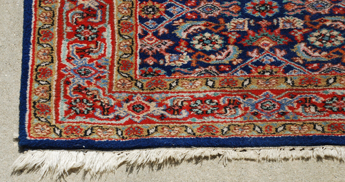 Alfombra vintage Estate Find hecha a mano? Alfombra geométrica oriental de lana 31"x5' origen de ayuda - Imagen 3 de 17