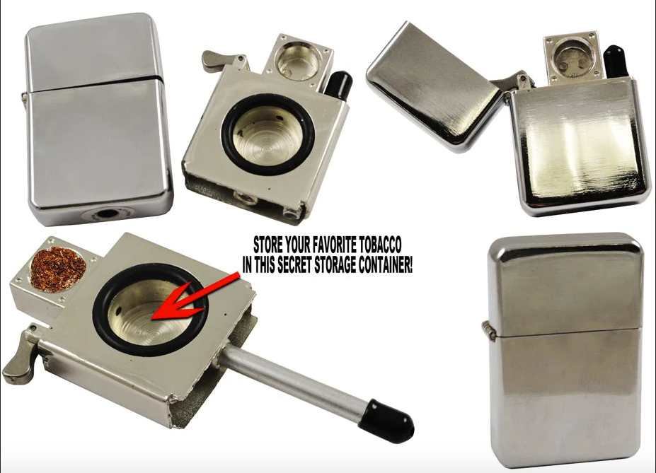 cigarette lighter sneak a toke Secret Lighter Tobacco Pipe Sneak a Toke Metal Stealth Smoking Taster Bowl  SAT