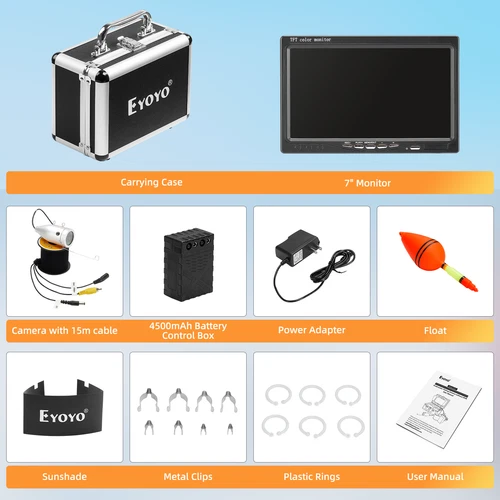 Eyoyo Underwater Fishing Camera Video Fish Finder 1000TVL Waterproof DVR - Picture 8 of 8