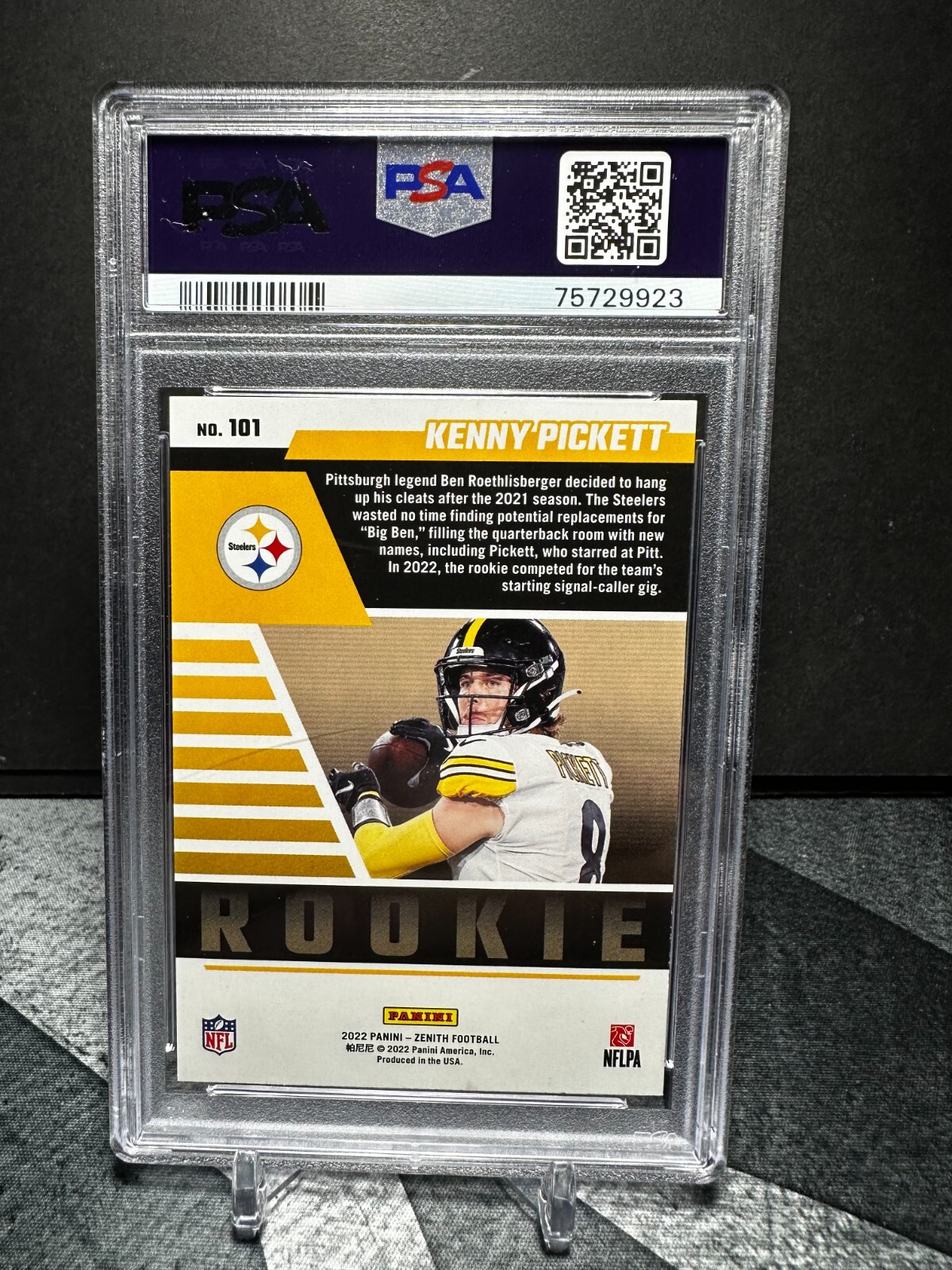 2022 Panini Zenith🏈Kenny Pickett Rookie Red Zone 🏈101 PSA 8 NMMT🔥 eBay