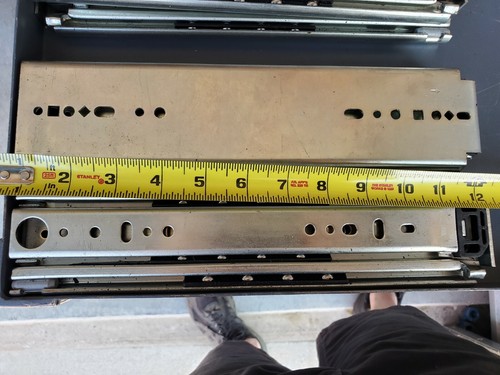Ein Paar (2) 12 Zoll Accuride Schwerlast Schublade Gleitschiene Zink 150-500 Pfund C9301-12P