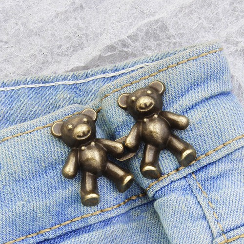 Trousers Waist Button Bear Detachable Metal Buttons Metal Buckle Pin Button DIY - Picture 10 of 39