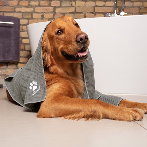 Vileda Haustiere Handtuch, Mikrofaser, Größe XL, Pet-Pro, 65x100 cm, Grau - Bild 4 von 4