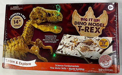 MINDWARE DIG IT UP DINO MODEL T-REX EXCAVATION GAME NIB