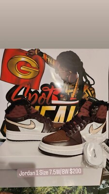 WMNS NIKE AIR JORDAN 1 ACCLIMATE BROWN BASALT-OATMEAL SZ 7.5 [DC7723-200]