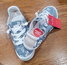 NIB Roxy Girl CHY Bayshore IV Memory Foam Slip On Shoes Blue Cherry Blossom sz 2