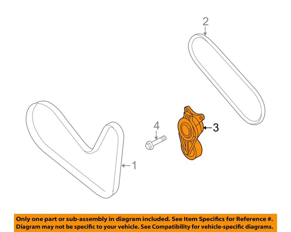 FORD OEM Serpentine Belt Tensioner BT4Z6B209B