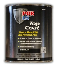 New POR-15 45904 Semi-Gloss Chassis Coat Black Top Coat Quart, Free Shipping