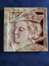 Antique American Encaustic Tile Co. 6" Robin Hood 2 pair set 