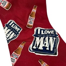 Budweiser Bud Light Mens Novelty Tie I Love You Man Beer Vintage
