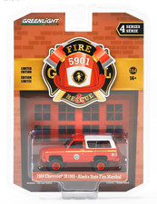 1:64 GreenLight *FIRE & RESCUE 4* 1984 Chevy M1009 Blazer ALASKA STATE NIP