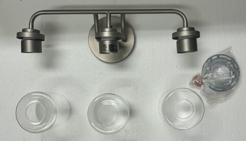 Millennium Lighting 40023-SN Mia 3-Light Vanity Light 18” in Satin Nickel/Clear - Picture 2 of 11
