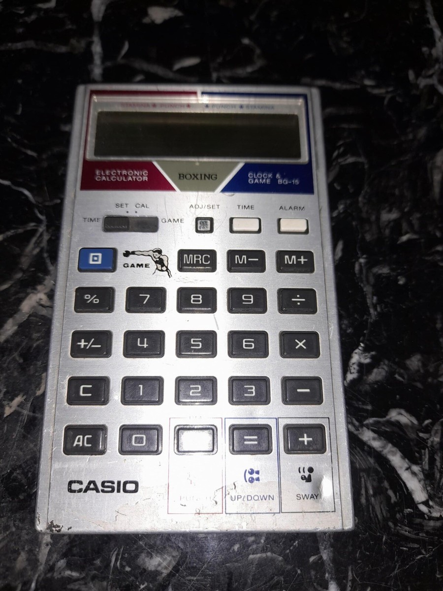 casio カシオ　BG-15T ゲーム付き電卓　boxing ボクシング CASIO BG-15 Boxing Game with Calculator Retro Vintage Used