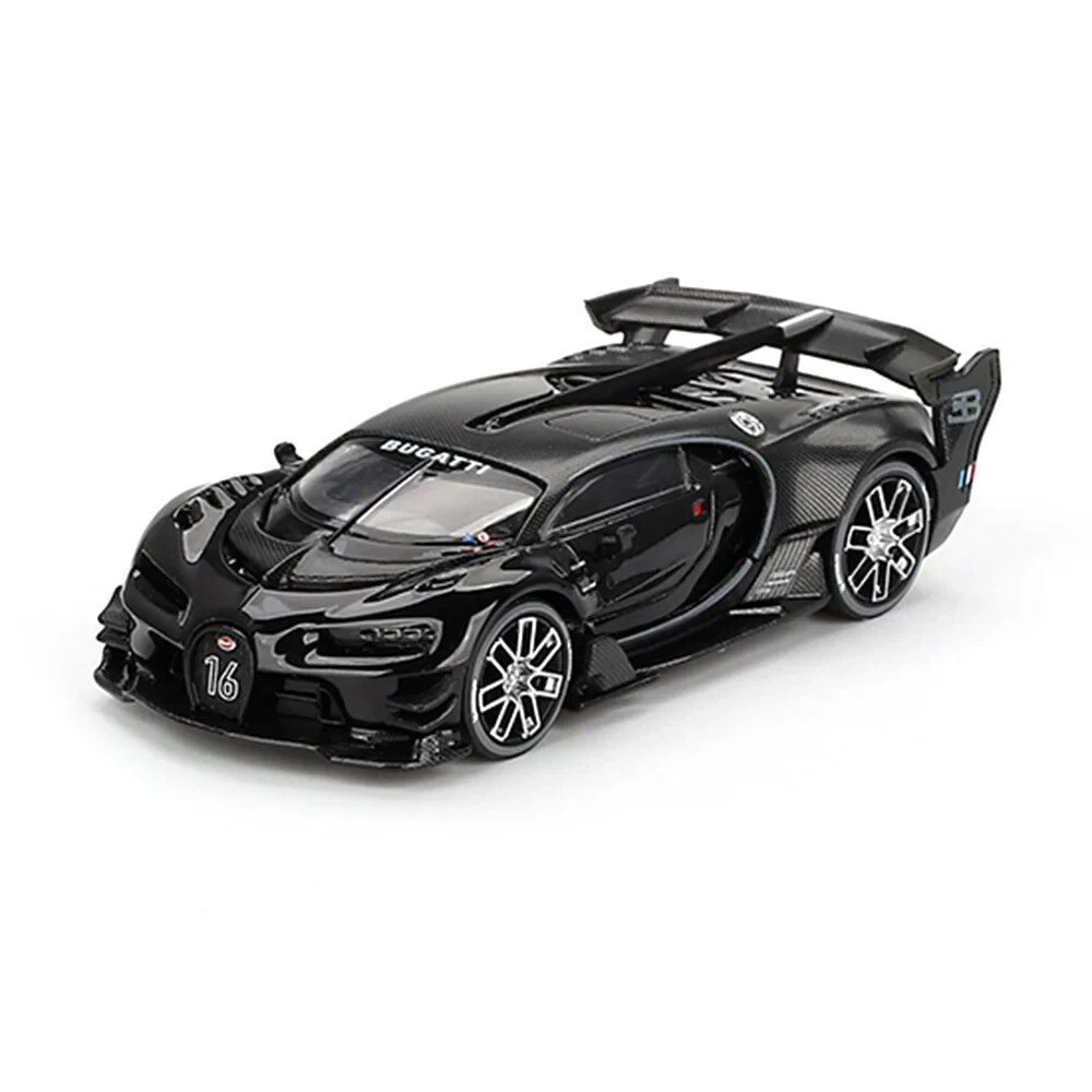 BUGATTI VISION GRAN TURISMO BLACK 1/64 DIECAST MODEL CAR MINI GT