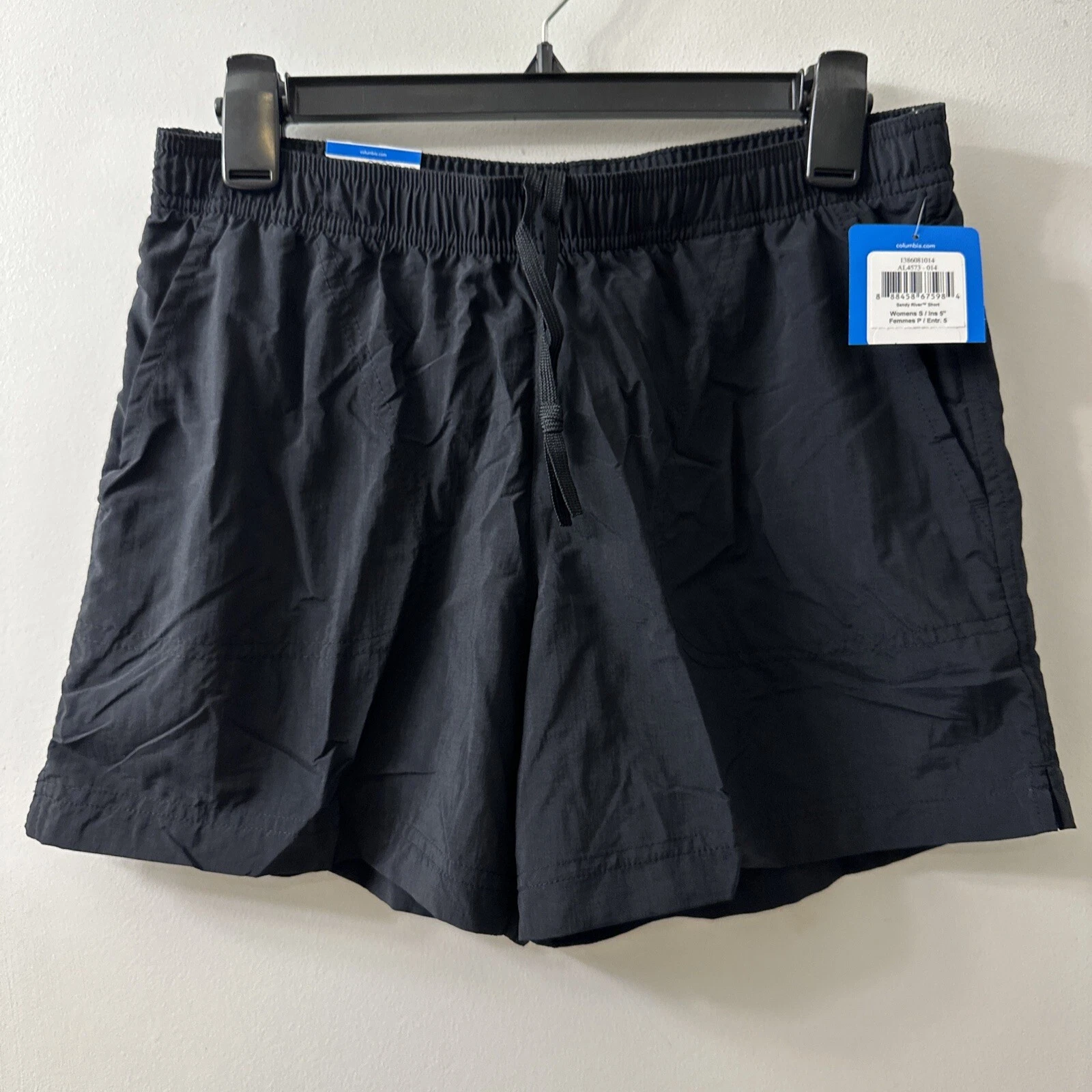 Columbia Women's Sandy River Shorts Regular Fit, Black 5” Ins Size Small (NWT)