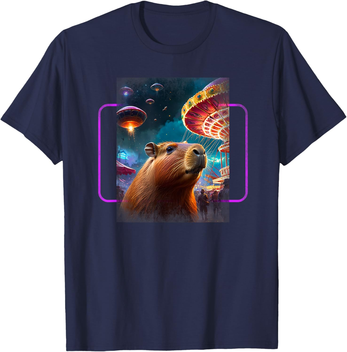 Capybara Ufo Selfie At The Carnival Sweatshirt T-shirt