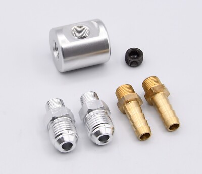 Universal 1/8 NPT Kraftstoff Druck Adapter Set Manometer Anschluss AN6 und 9mm