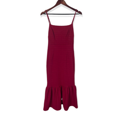 by anthropologie square neck ruffle midi dress By Anthropologie Square-Neck Ruffle Midi Dress