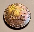 TONED 2004 D JEFFERSON NICKEL KEELBOAT UNC #C414