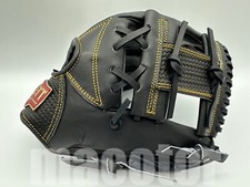New ZETT Pro Model 11.25" Infield Baseball Glove Black H-Web RHT NPB Japan SS
