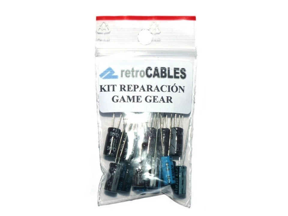 Kit reparación Sega Game Gear repair condensadores capacitors+alimentación