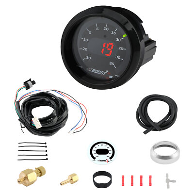 #ad Digital Boost Pressure Gauge Kit For 30 4406 X Series 30inHg 35PSI 1 2.5BAR $91.19