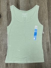 PRIMARK LADIES STRETCH WIDE STRAP VEST TOP SCOOP NECK UK SIZES SUMMER TANK CROP