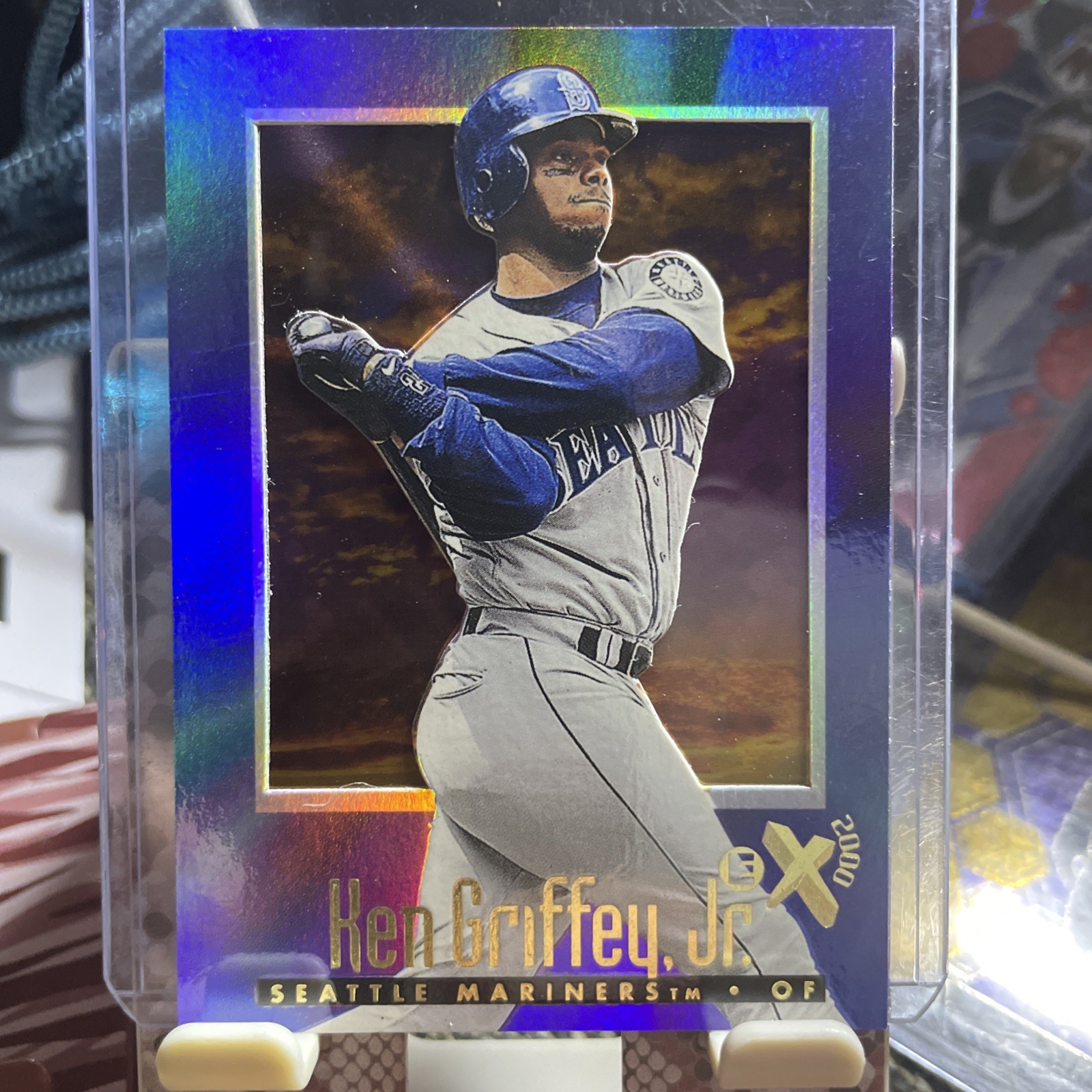 1997 Skybox E-X KEN GRIFFEY JR “E-X2000” BLUE HOLO FOIL #40 MARINERS🔥RARE SP🔥