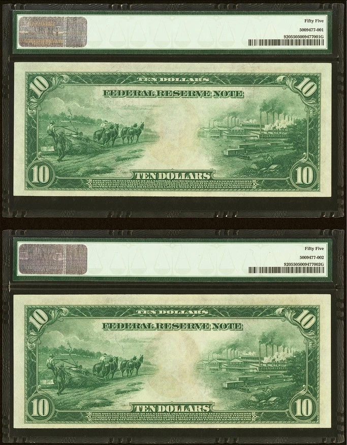 Fr. 920 $10 1914 FRN, Richmond District (Consecutive Pair) - Image 2 of 2