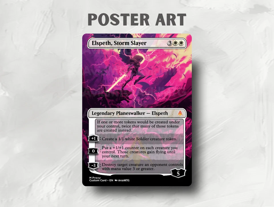 Elspeth, Storm Slayer - Custom Magic: The Gathering Card - Image 3 of 4
