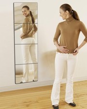 Shatterproof Kids Wall Mirror Tiles, 4Pcs 10"x10" Self Adhesive Acrylic Mirror