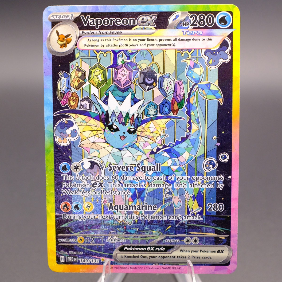 vaporeon ex pokemon card PSA 9 Vaporeon ex Surprise Box Prismatic Evolutions #023 Pokemon card –  GorillaTCG main image 0