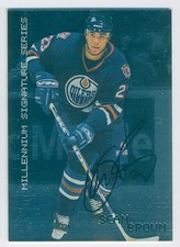 1999-00 ITG Signature Series #101 SEAN BROWN Edmonton Oilers Certified Autograph
