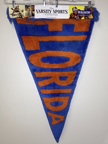 Vintage Varisty Sports Collection Burlington Teppiche Florida Alligator Wimpel 28 x 48" - Bild 1 von 9