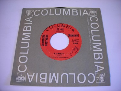 w SLEEVE Chambers Brothers Funky / Love, Peace and Happiness 1970 Stereo 45rpm
