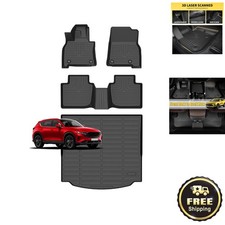 All Weather Car Floor Mats for Mazda CX-5 2026 - Waterproof TPE Design
