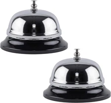 Super Z Outlet Call Bell 2-Pack - Classic Service for 3.35", Silver 