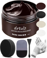 Dark Brown Leather Recoloring Balm, Leather Repair Kit for Furniture, Leather Sc