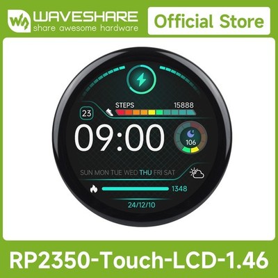 Waveshare RP2350 1.46in Capacitive Touch Round Display Development 480×480